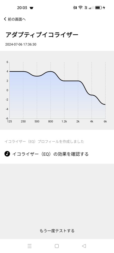 アダプティブイコライザーを実際に使用した